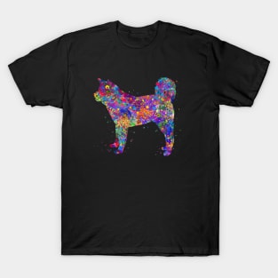 akita dog watercolor T-Shirt